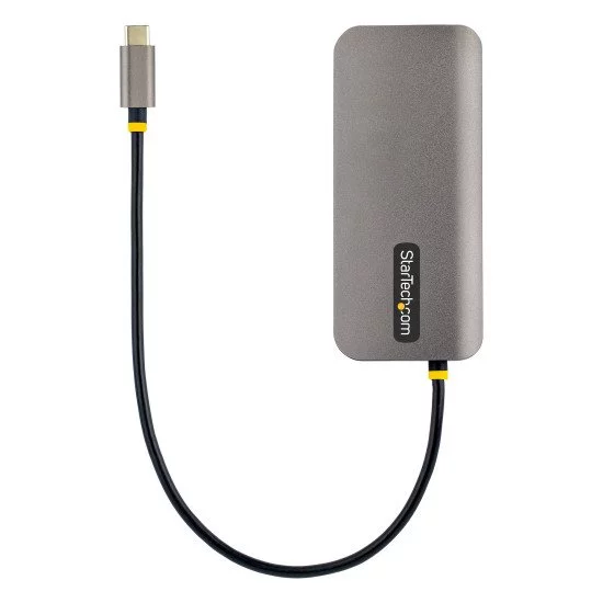 StarTech.com Adaptateur Multiport USB-C - Mini Dock USB-C avec 4K HDMI ou  1080p VGA - Hub 3x USB 3.0, SD, GbE, Audio, 100W PD Pass-Through - Station d 'Accueil pour PC Portable/Tablette sur