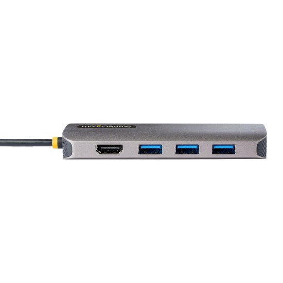 StarTech.com Adaptateur Multiport USB C - Vidéo HDMI 4K 60Hz - Hub USB-A 5 Gbps à 3 Ports, 100W PD Pass-Through, GbE, SD/Micro SD, Station d'Accueil/Mini Dock pour PC Portable, Câble 30cm