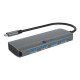 ICY BOX IB-DK4022a-CPD Avec fil USB 3.2 Gen 1 (3.1 Gen 1) Type-C Aluminium, Argent