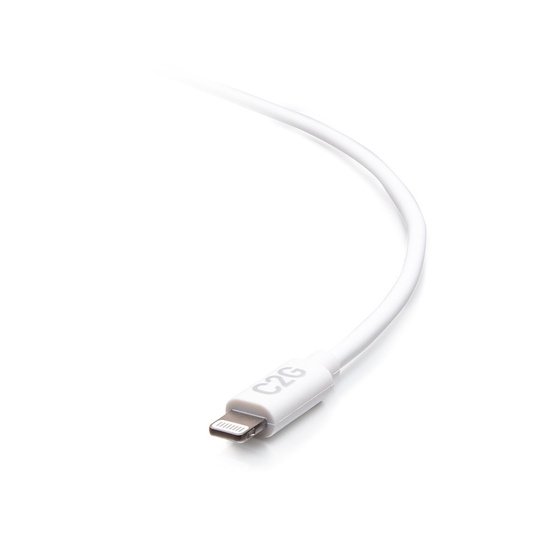 C2G 0,9 m (3ft) Câble de charge et de synchronisation USB-A mâle vers Lightning mâle - Blanc