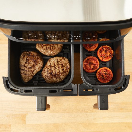 Tefal Dual Easy Fry & Grill EY905B Double 8,3 L Autonome 2700 W Friteuse d'air chaud Gris