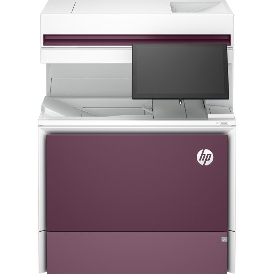 HP Imprimante multifonction Color LaserJet Enterprise Flow 6800zf, Impression, copie, scan, fax, Flow; Écran tactile; Agrafage; Cartouche TerraJet