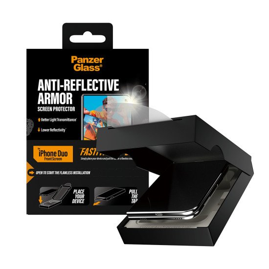 PanzerGlass ® Anti-reflective Armor Front Screen Protector iPhone Duo | FRAME FIT w. FASTFIT IN-A-BOX Protection d'écran transparent 1 pièce(s)