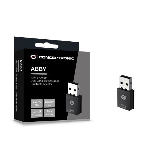 Conceptronic ABBY26B carte réseau WLAN / Bluetooth 900 Mbit/s