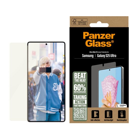 PanzerGlass ® All-in-One Screen Protector Samsung Galaxy S25 Ultra | Ultra Wide Fit Protection d'écran transparent 1 pièce(s)