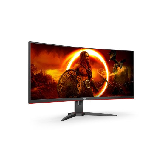 AOC G2 CU34G2XE/BK écran PC 86,4 cm (34") 3440 x 1440 pixels Noir, Rouge