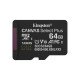 Kingston Technology 64GB microSDXC Canvas Select Plus Gen3 100MB/s A1 (Adaptateur SD inclus) Kingston Technology 64GB microSDXC Canvas Select Plus Gen3 100MB/s A1 (Adaptateur SD inclus)