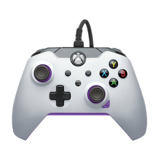 PDP 049-012-WPR accessoire de jeux vidéo Violet, Blanc USB Manette de jeu Analogique/Numérique PC, Xbox, Xbox One X, Xbox Series S, Xbox Series X