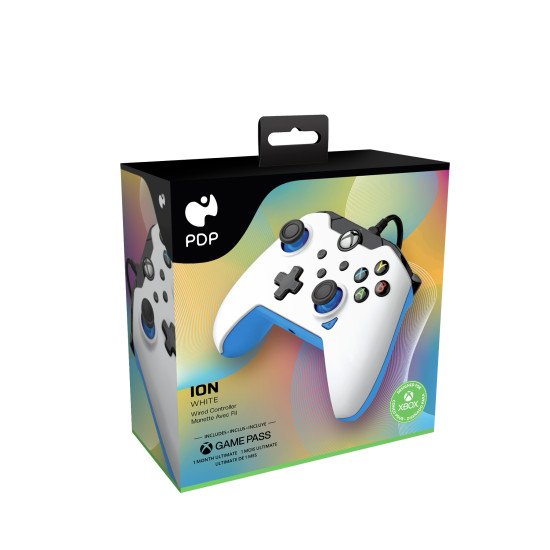 PDP Manette filaire: Ion blancPour Xbox Series X|S, Xbox One et Windows 10/11