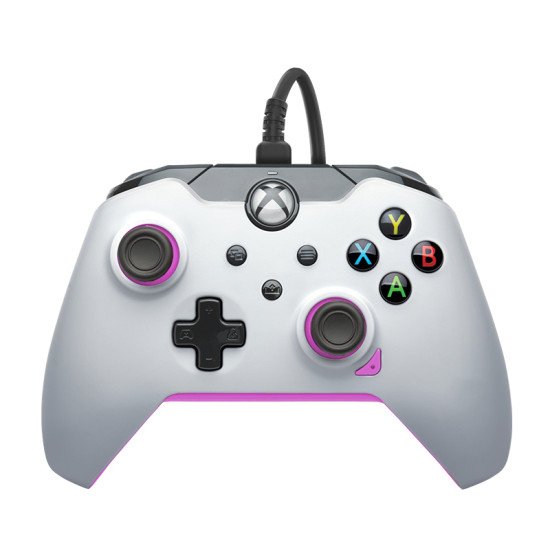 PDP Manette filaire: Mèche blanchePour Xbox Series X|S, Xbox One et Windows 10/11