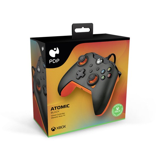 PDP 049-012-GO accessoire de jeux vidéo Noir, Orange USB Manette de jeu Analogique/Numérique PC, Xbox, Xbox One X, Xbox Series S, Xbox Series X