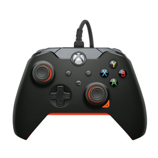 PDP 049-012-GO accessoire de jeux vidéo Noir, Orange USB Manette de jeu Analogique/Numérique PC, Xbox, Xbox One X, Xbox Series S, Xbox Series X