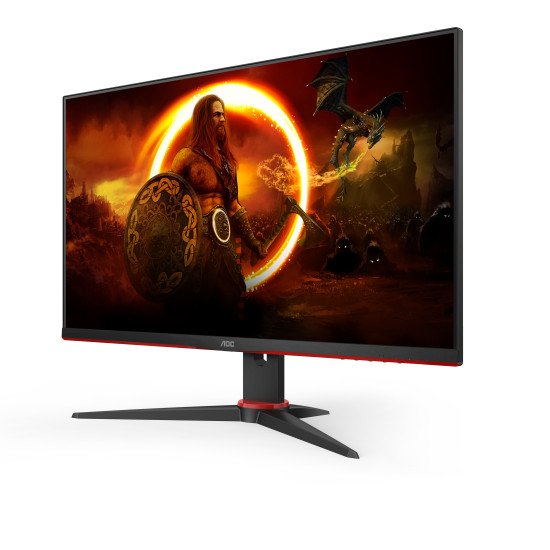 AOC G2 24G2SPAE/BK LED display 60,5 cm (23.8") 1920 x 1080 pixels Full HD Noir, Rouge