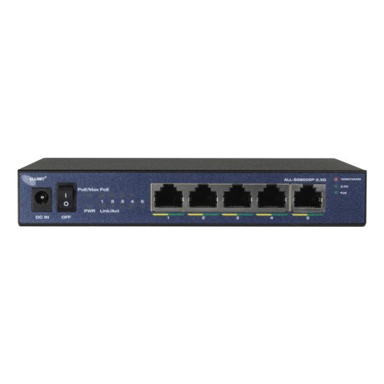 ALLNET 201875 Non-géré 2.5G Ethernet (100/1000/2500) Connexion Ethernet POE Montage sur le bureau ou sur le mur Noir ALLNET 201875 Non-géré 2.5G Ethernet (100/1000/2500) Connexion Ethernet POE Montage sur le bureau ou sur le mur Noir