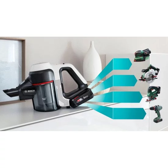 Bosch BCS711XXL aspirateur balai et balai électrique Batterie Sec Sans sac 0,3 L Blanc 3 Ah Bosch BCS711XXL aspirateur balai et balai électrique Batterie Sec Sans sac 0,3 L Blanc 3 Ah