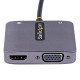 StarTech.com Adaptateur USB C vers HDMI VGA avec Sortie Audio 3,5 - Adaptateur Multiport USB C - Adaptateur USB Type-C, 4K 60Hz HDR, 100W PD 3.0 - Adaptateur Vidéo Compatible TB3/4 - Adaptateur de Voyage