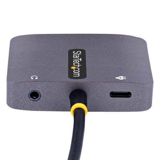 StarTech.com Adaptateur USB C vers HDMI VGA avec Sortie Audio 3,5 - Adaptateur Multiport USB C - Adaptateur USB Type-C, 4K 60Hz HDR, 100W PD 3.0 - Adaptateur Vidéo Compatible TB3/4 - Adaptateur de Voyage StarTech.com Adaptateur USB C vers HDMI VGA avec Sortie Audio 3,5 - Adaptateur Multiport USB C - Adaptateur USB Type-C, 4K 60Hz HDR, 100W PD 3.0 - Adaptateur Vidéo Compatible TB3/4 - Adaptateur de Voyage