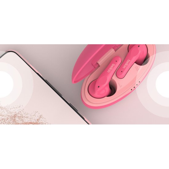 Belkin Soundform Nano​ Écouteurs Sans fil Ecouteurs Appels/Musique Micro-USB Bluetooth Rose