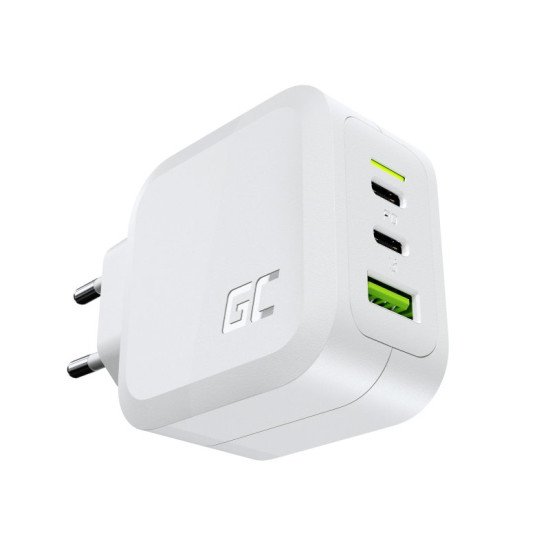Green Cell CHARGC08W chargeur d'appareils mobiles Casques, Netbook, Smartphone, Tablette Blanc Secteur Charge rapide Intérieure
