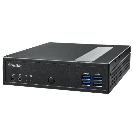 Shuttle XPC slim Barebone DL30N, Intel N100, 1x DDR5, 2x LAN (2x 2.5Gbit), 2xCOM,1xHDMI,1xDP, 1x VGA, fanless, fonctionnement permanent 24/7