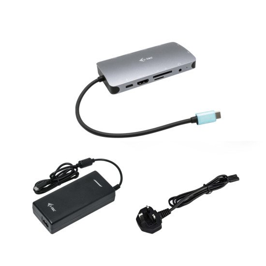 i-tec USB-C Metal Nano Dock HDMI/VGA with LAN + Charger 112W