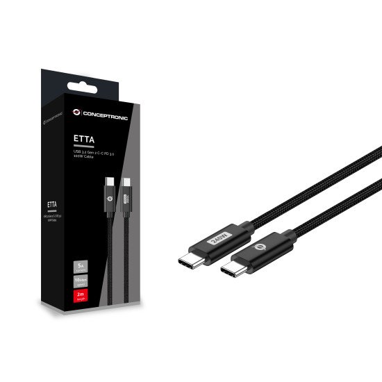 Conceptronic ETTA03B12 câble USB USB 2.0 1,2 m USB C Noir Conceptronic ETTA03B12 câble USB USB 2.0 1,2 m USB C Noir