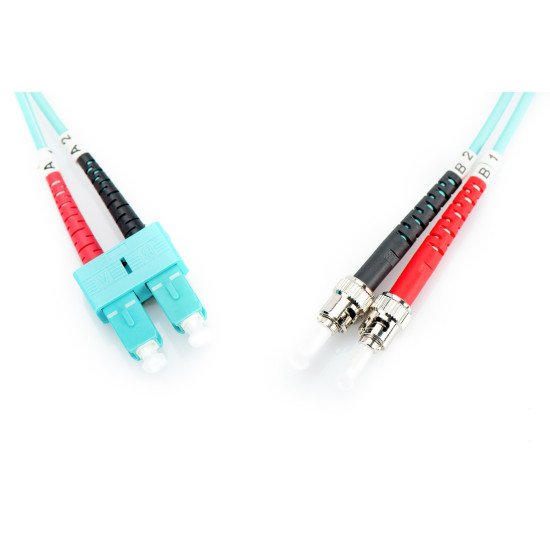 Digitus Câble de brassage multimode OM 3 à fibre optique, ST / SC
