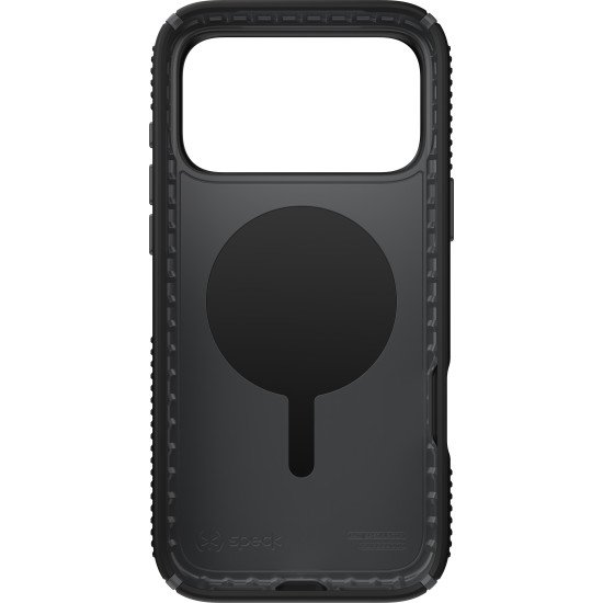 Speck Presidio2 Grip + MS Apple iPhone 17 Pro Max Black - with Microban coque de protection pour téléphones portables 17,5 cm (6.9") Housse Noir