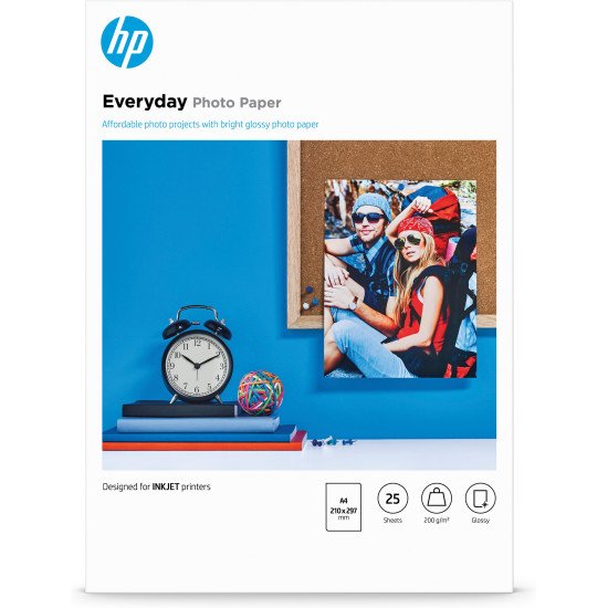 HP Papier photo brillant Everyday - 25 feuilles/A4/210 x 297 mm HP Papier photo brillant Everyday - 25 feuilles/A4/210 x 297 mm