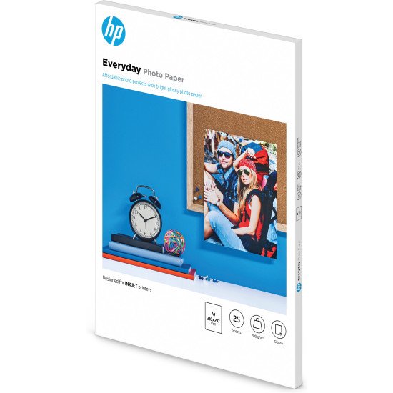 HP Papier photo brillant Everyday - 25 feuilles/A4/210 x 297 mm HP Papier photo brillant Everyday - 25 feuilles/A4/210 x 297 mm