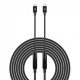 Manhattan Câble USB-C vers USB-C actif, 5 m, mâle à mâle, 10 Gbit/s (USB 3.1), 3 A (charge rapide), noir, garantie à vie