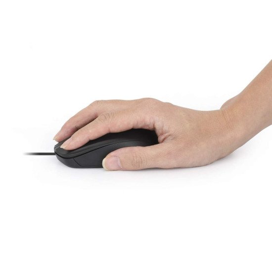 Manhattan Souris USB filaire Comfort II, 1000 dpi, optique, ambidextre, 3 boutons + molette, noire, garantie 3 ans