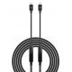 Manhattan Câble USB-C vers USB-C actif, 3 m, mâle à mâle, 10 Gbit/s (USB 3.2 Gen 2 / USB 3.1), 3 A (charge rapide), noir, garantie à vie