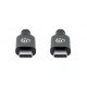 Manhattan Câble USB-C vers USB-C actif, 3 m, mâle à mâle, 10 Gbit/s (USB 3.2 Gen 2 / USB 3.1), 3 A (charge rapide), noir, garantie à vie