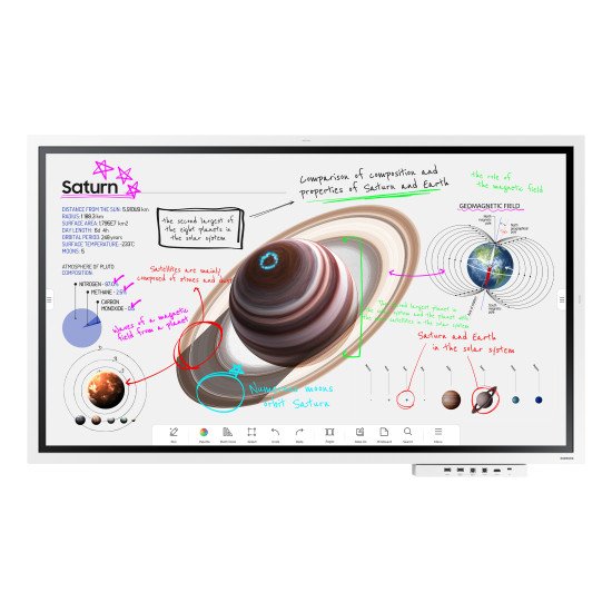 Samsung WM55B Panneau plat de signalisation numérique 139,7 cm (55") VA Wifi 350 cd/m² 4K Ultra HD Blanc Écran tactile Intégré dans le processeur Tizen 6.5 16/7