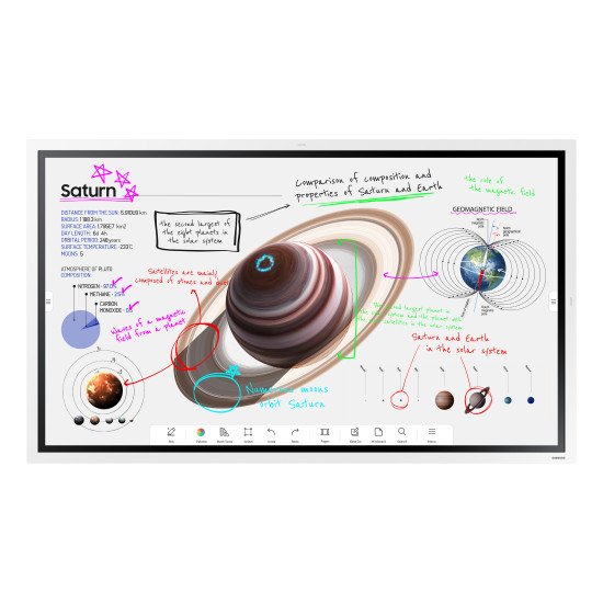 Samsung WM55B Panneau plat de signalisation numérique 139,7 cm (55") VA Wifi 350 cd/m² 4K Ultra HD Blanc Écran tactile Intégré dans le processeur Tizen 6.5 16/7