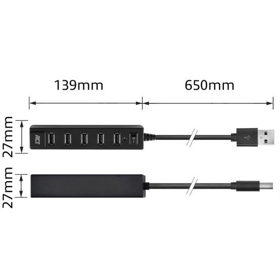 ACT AC6215 hub & concentrateur USB 2.0 480 Mbit/s Noir