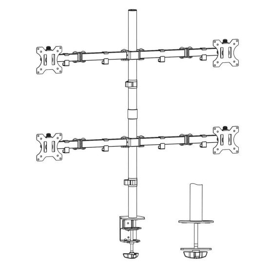 ACT AC8304 support d'écran plat pour bureau 81,3 cm (32") Pince/boulon Noir