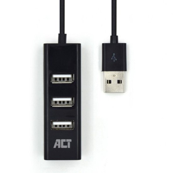ACT AC6205 hub & concentrateur USB 2.0 480 Mbit/s Noir