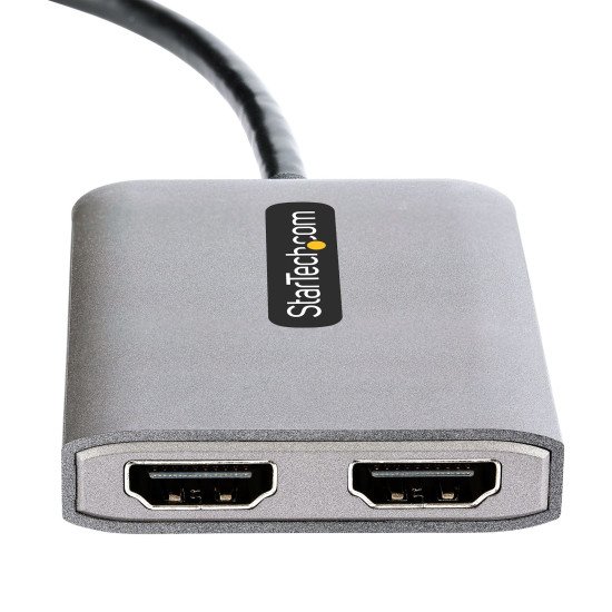 StarTech.com Hub USB C vers HDMI Double - Dual HDMI 4K 60Hz - Adaptateur USB Type-C vers Double HDMI - Convertisseur USB-C HDMI pour Ordinateur Portable avec Câble de 30cm - Hub de Transport Multi-Flux DP 1.4