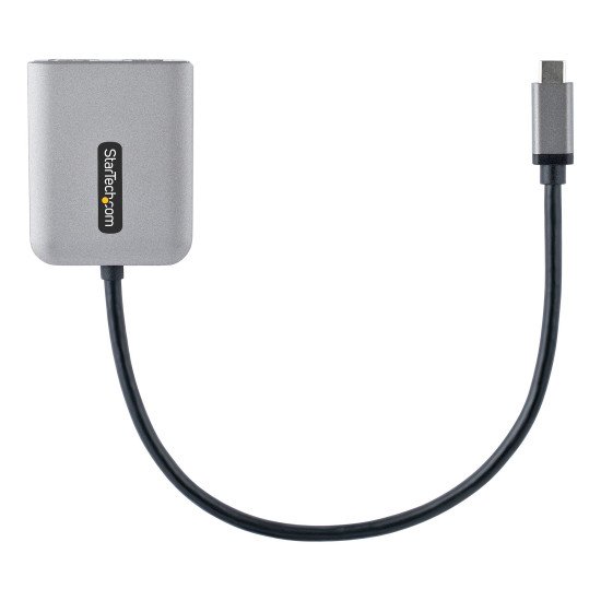 StarTech.com Hub USB C vers HDMI Double - Dual HDMI 4K 60Hz - Adaptateur USB Type-C vers Double HDMI - Convertisseur USB-C HDMI pour Ordinateur Portable avec Câble de 30cm - Hub de Transport Multi-Flux DP 1.4