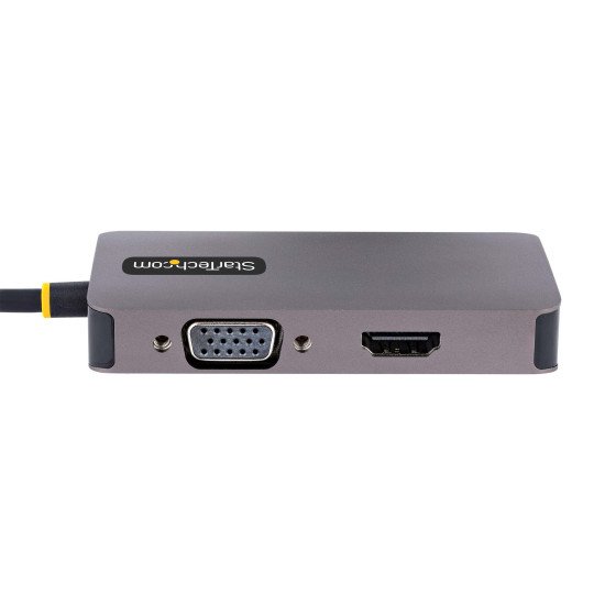 StarTech.com Adaptateur USB C vers HDMI VGA - Dock USB C Multiport Digital/AV - Adaptateur USB Type C Jusqu'à 4K60Hz - Station d'Accueil USB C, Compatible Thunderbolt 3/4 - Adaptateur de Voyage