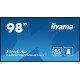 iiyama PROLITE Carte A numérique 2,49 m (98") LED Wifi 500 cd/m² 4K Ultra HD Noir Intégré dans le processeur Android 11 24/7