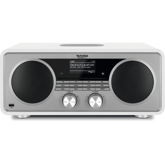 TechniSat Digitradio 602 Internet Analogique et numérique Argent, Blanc