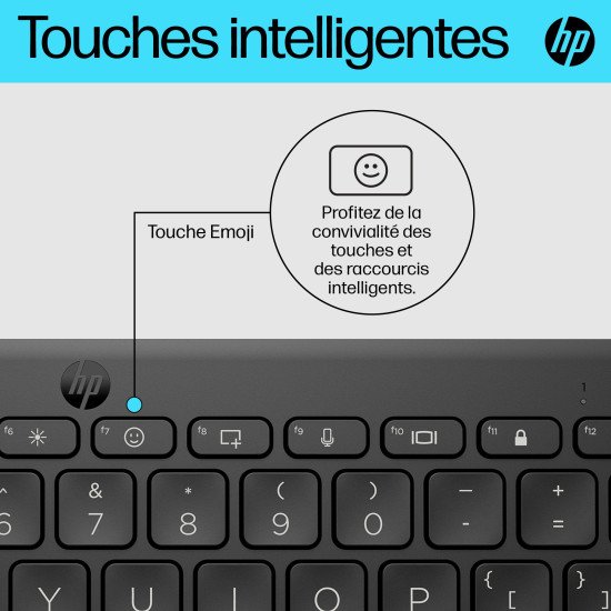 HP 355 Compact Multi-Device KBD AZERTY clavier Maison Bluetooth Noir HP 355 Compact Multi-Device KBD AZERTY clavier Maison Bluetooth Noir