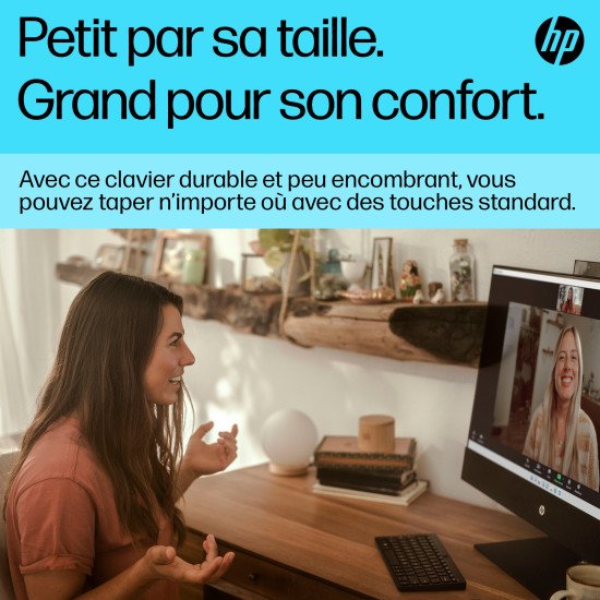 HP 355 Compact Multi-Device KBD AZERTY clavier Maison Bluetooth Noir HP 355 Compact Multi-Device KBD AZERTY clavier Maison Bluetooth Noir