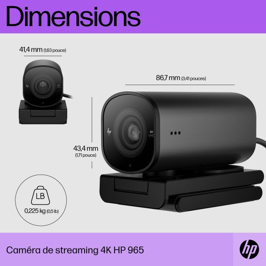 HP Webcam de diffusion 4K 965