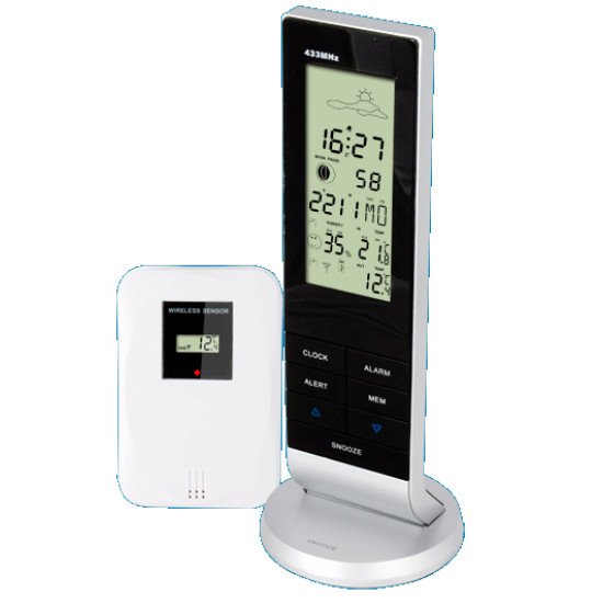 Alecto WS-1150 station météo numérique Noir, Blanc
