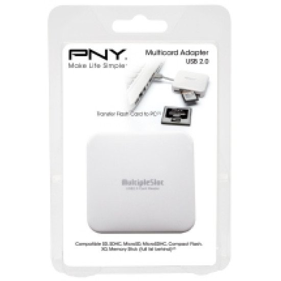 PNY AXP724 lecteur de carte mémoire Blanc USB 2.0