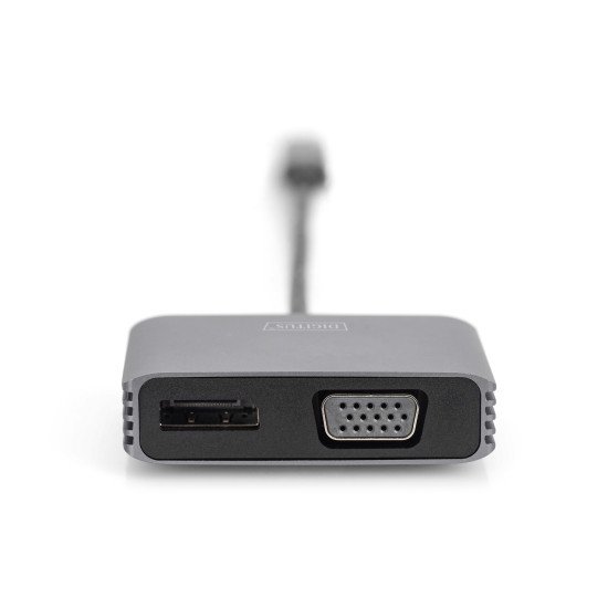 Digitus Adaptateur graphique USB Type-C™ 4K 2 en 1 Mini DisplayPort + VGA Digitus Adaptateur graphique USB Type-C™ 4K 2 en 1 Mini DisplayPort + VGA